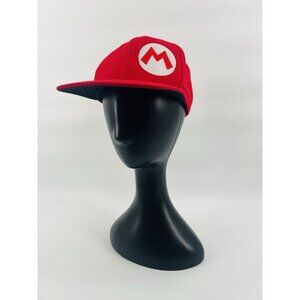 Super Mario Nintendo Red Cap Hat Snapback Adjustable Snapback Embroidered M 14+